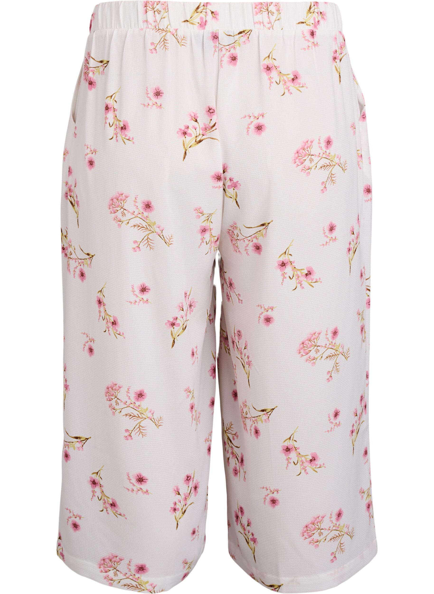 ZizziCulotte broek met print, Wit, Packshot image number 1