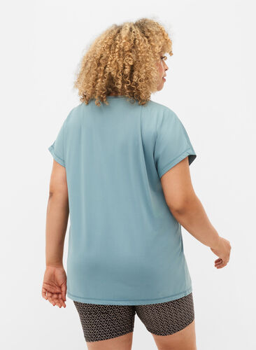T-shirt d'entraînement à manches courtes, Smoke Blue, Model image number 1