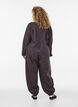 Kort overhemd met tweewegrits, Bruin, Model image number 2