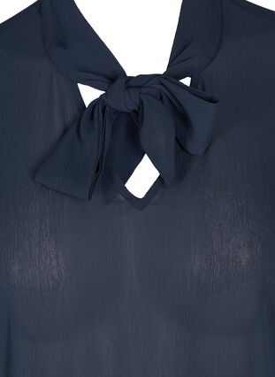 Tunique manches longues avec noeud, Navy Blazer, Packshot image number 2