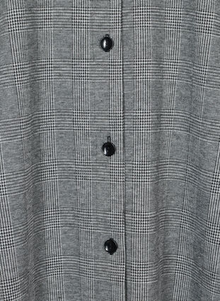Chemise longue à carreaux avec poches poitrine, Black Check , Packshot image number 2