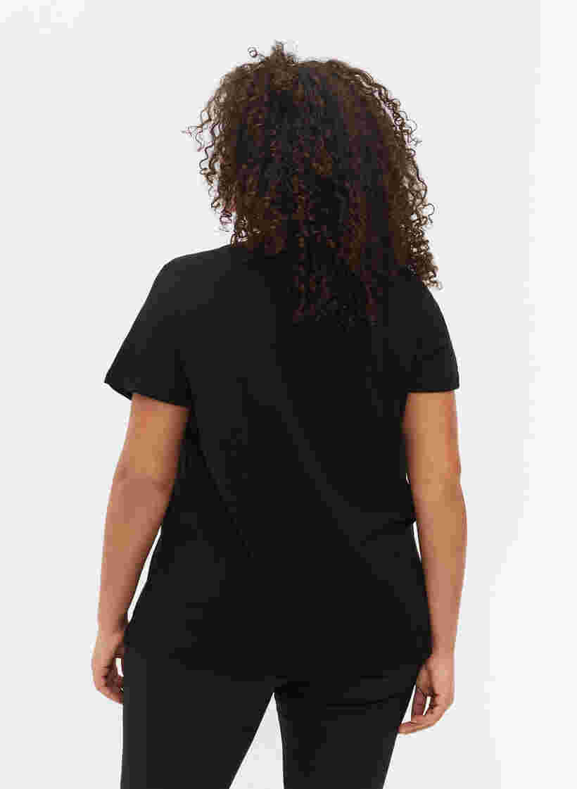 T-shirt de sport avec imprimé, Black w. LFT, Model image number 1
