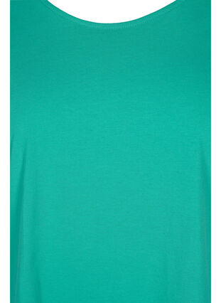 T-shirt met mix van katoen, Sea Green, Packshot image number 2