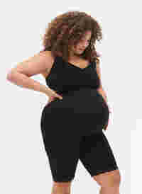 Short cycliste de grossesse avec bordure en dentelle, Black, Model