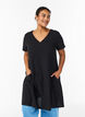 Robe en coton &agrave; manches courtes, Noir, Model image number 0