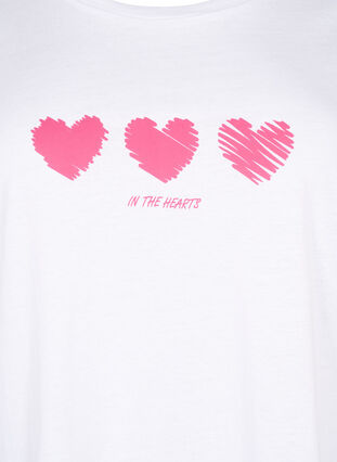 T-shirt en coton à col ras du cou avec impression, B. White W. Hearts, Packshot image number 2