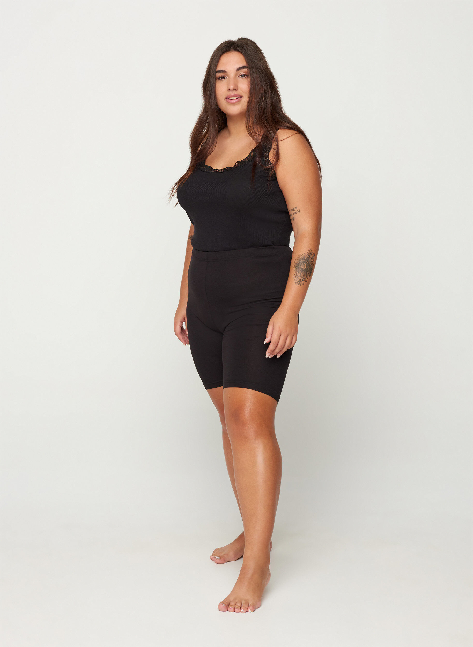 ZizziEffen basic fietsbroek, Zwart, Model image number 1