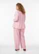 Op maat gemaakte broek met een hoge taille en straight-fit, Roze, Model image number 1