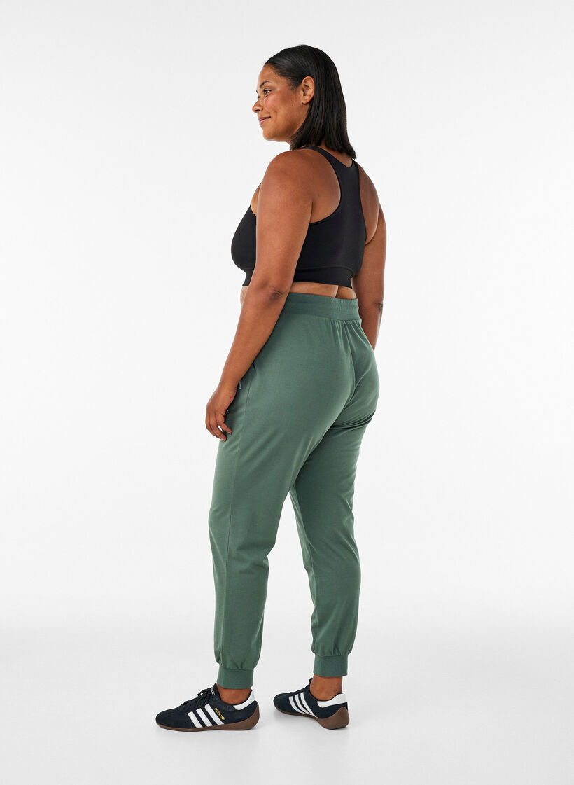 Pantalon de sport ample avec des poches, Vert, Model image number 1