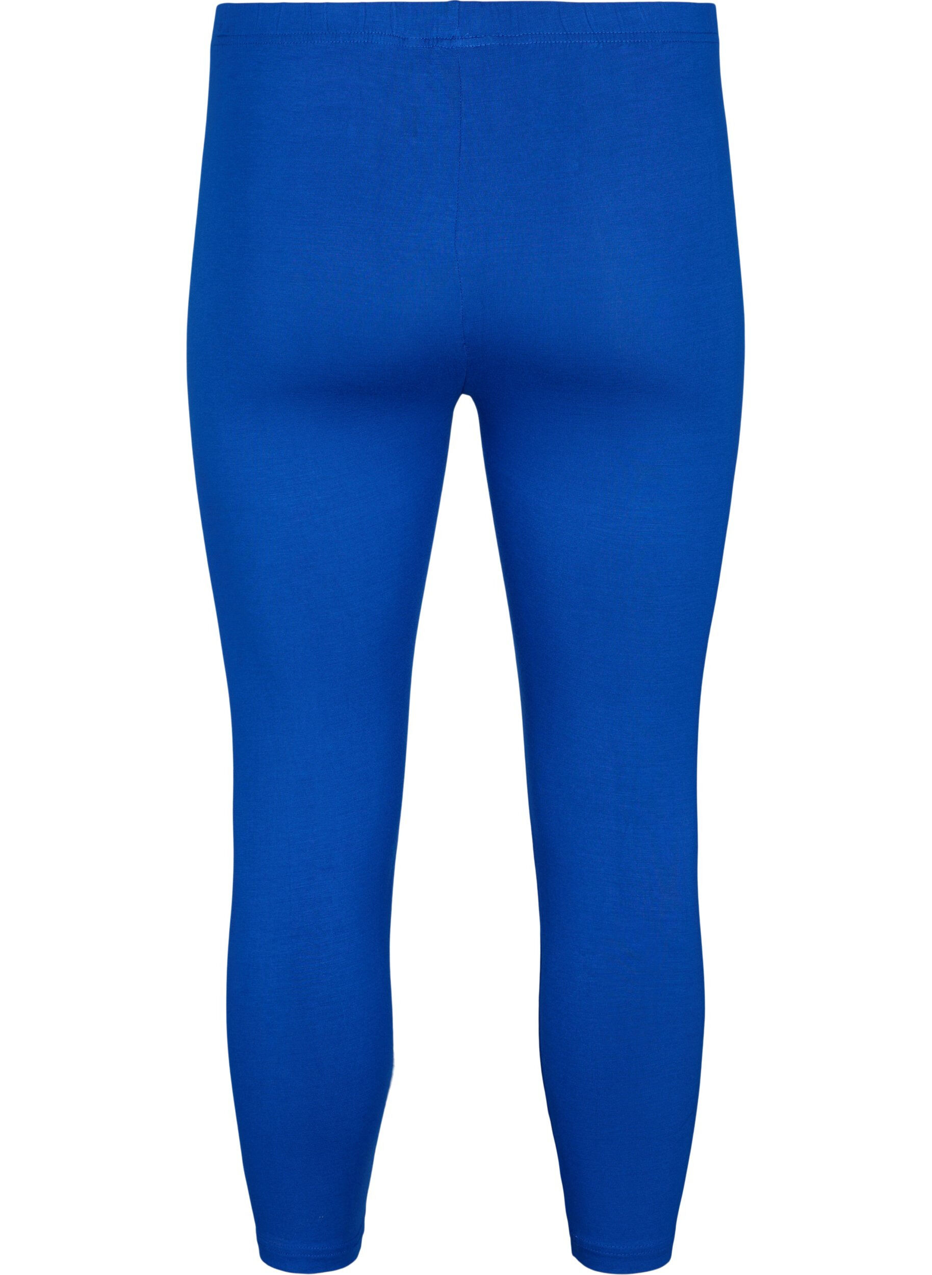 ZizziLeggings basiques longueur 3/4 en viscose, Bleu, Packshot image number 1