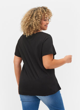 T-shirt en coton à manches courtes, Black Change, Model image number 1