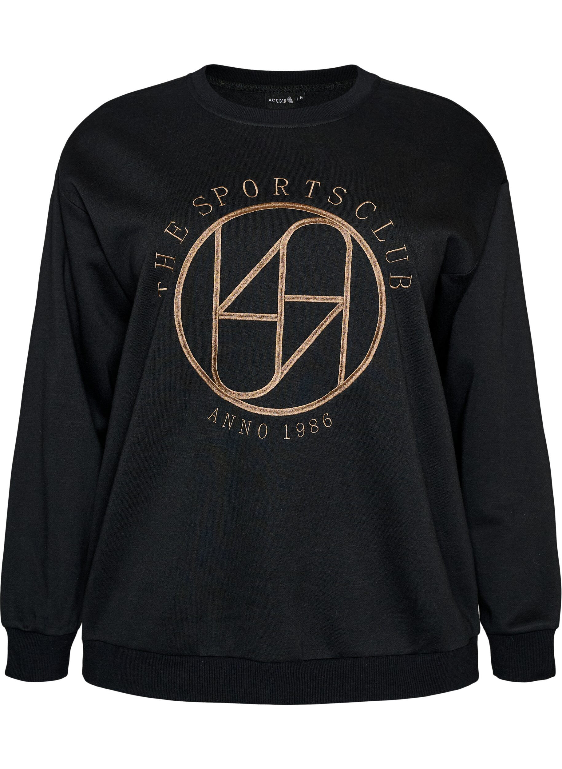 Sweat-shirt avec texte brod&eacute;