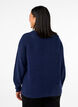Gebreide blouse met V-hals en lange mouwen, Naval A. Black Mel., Model image number 1