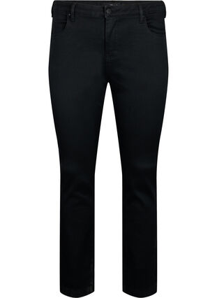 Jeans Emily Slim fit à taille régulière, Black, Packshot image number 0