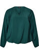 Blouse met balloneffect en chiffondetails, Groen, Packshot image number 0