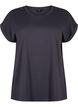 T-shirt met korte mouwen van katoenmix, Grijs, Packshot image number 0