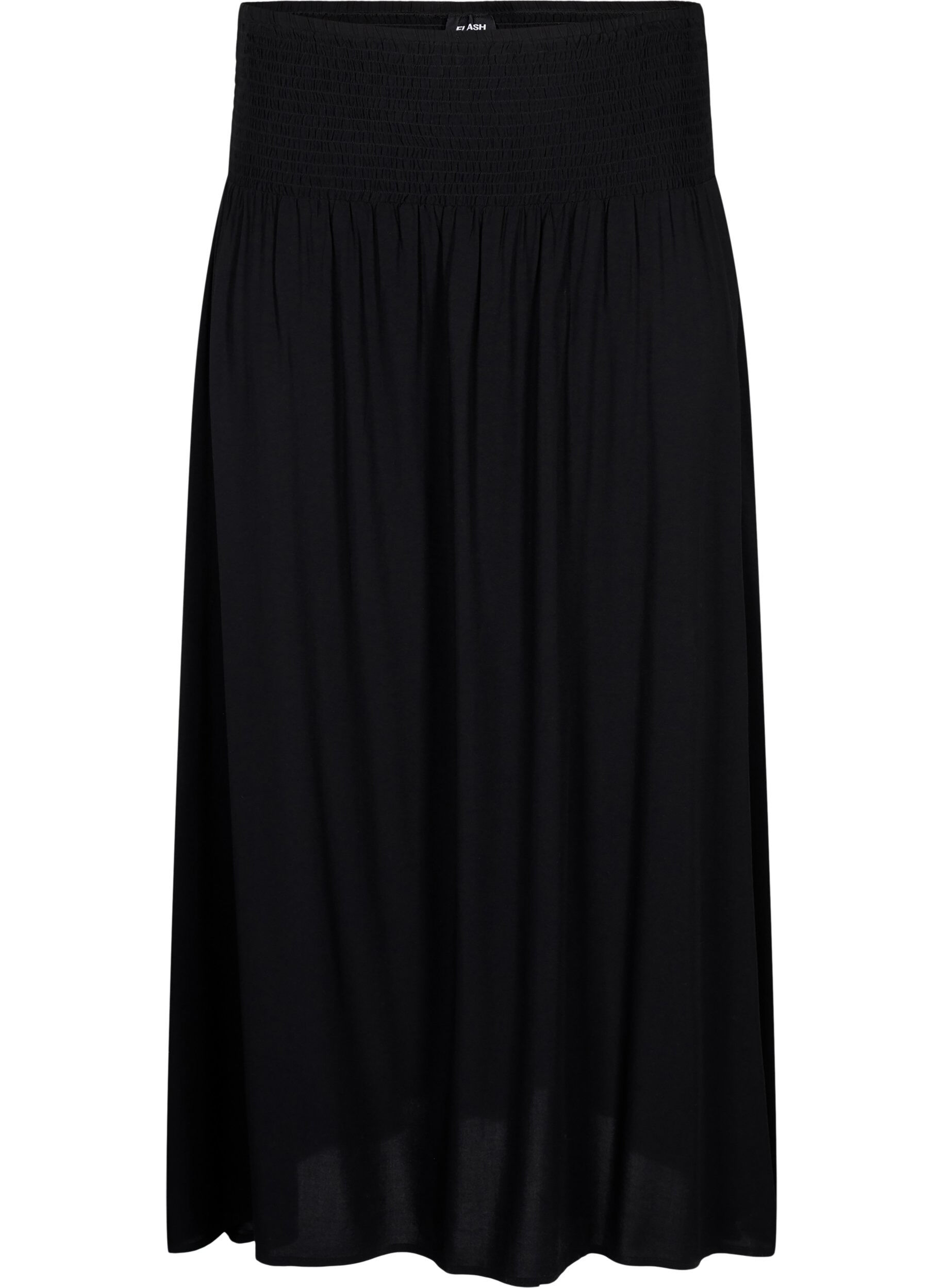 FLASH - Jupe longue en viscose avec smocks