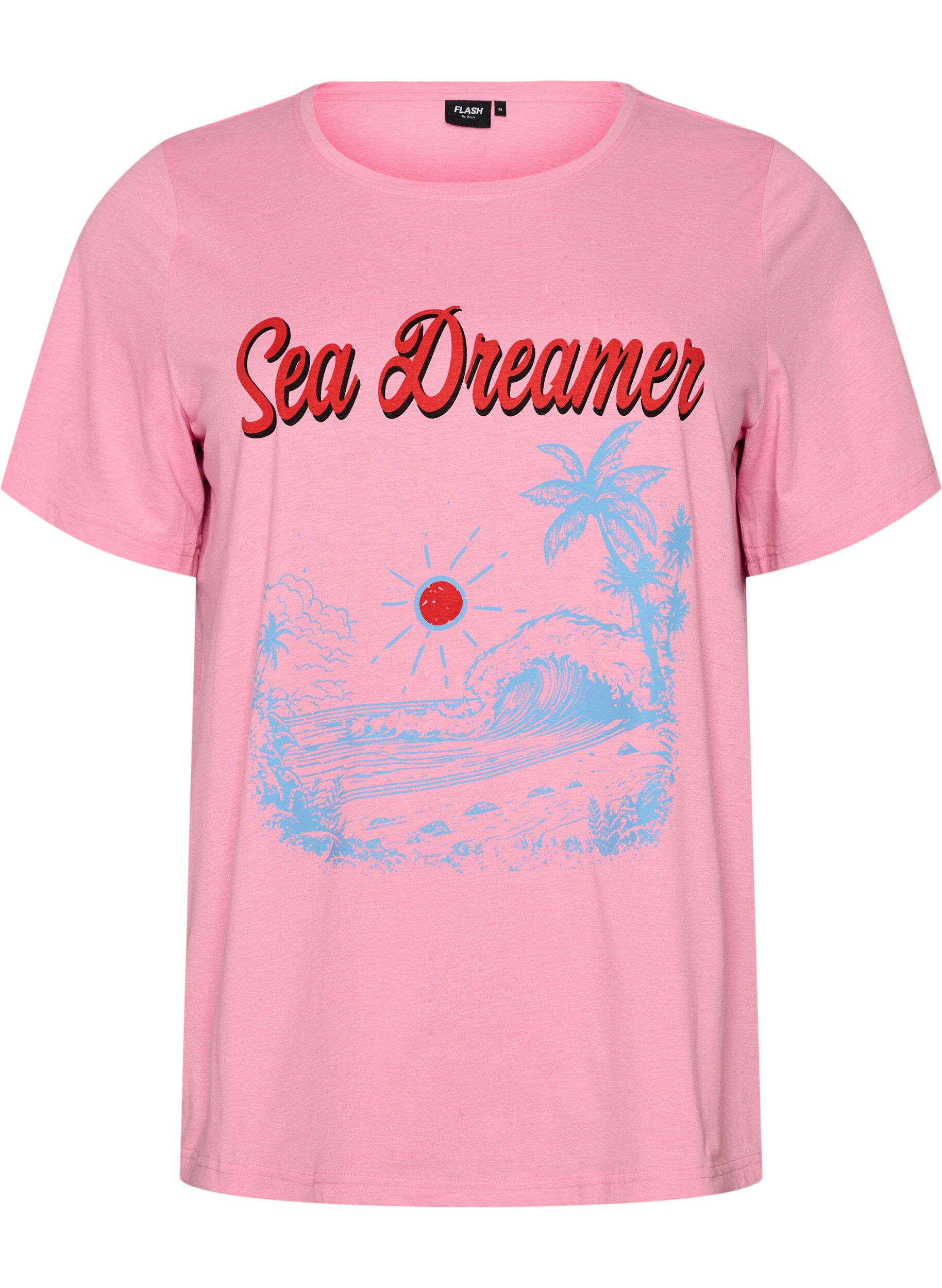ZizziT-shirt imprim&eacute;, Rose, Packshot image number 0