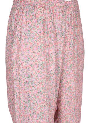 Pantalon de nuit en coton avec imprimé floral, Powder Pink, Packshot image number 2