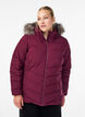 Veste courte &agrave; capuche, Bordeaux fonc&eacute;, Model image number 0