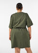 Robe en coton avec manches en broderie anglaise et ceinture &agrave; nouer, Vert, Model image number 2