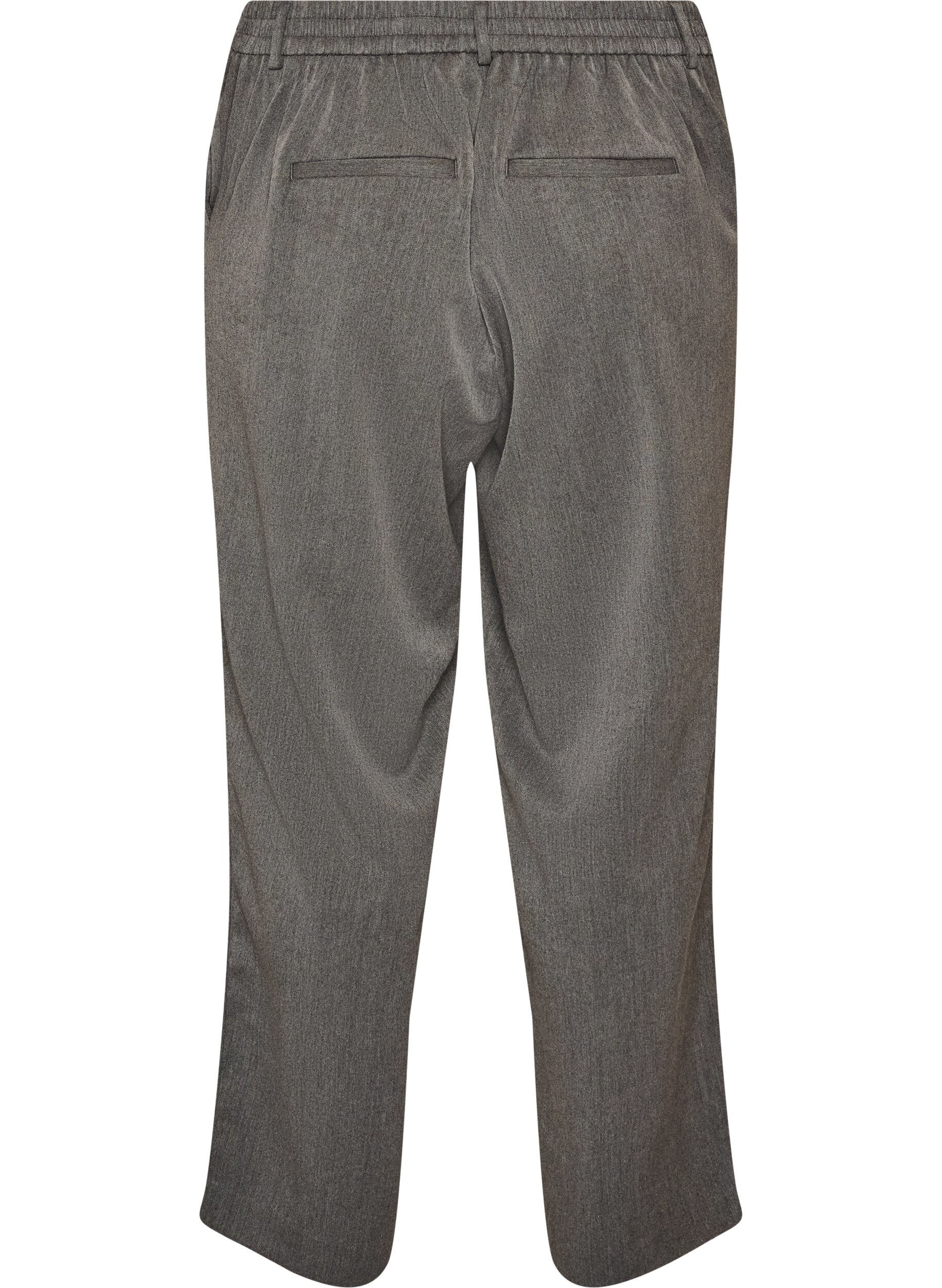 ZizziHoogtailleerde pantalon met rechte pasvorm, Grijs, Packshot image number 1