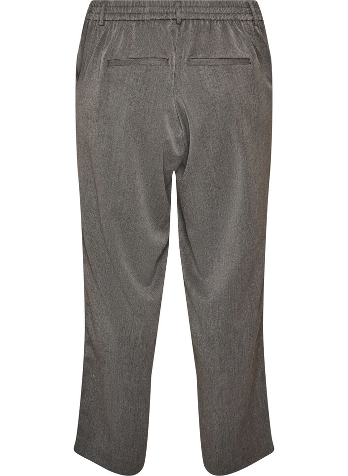 Hoogtailleerde pantalon met rechte pasvorm, Grijs, Packshot image number 1