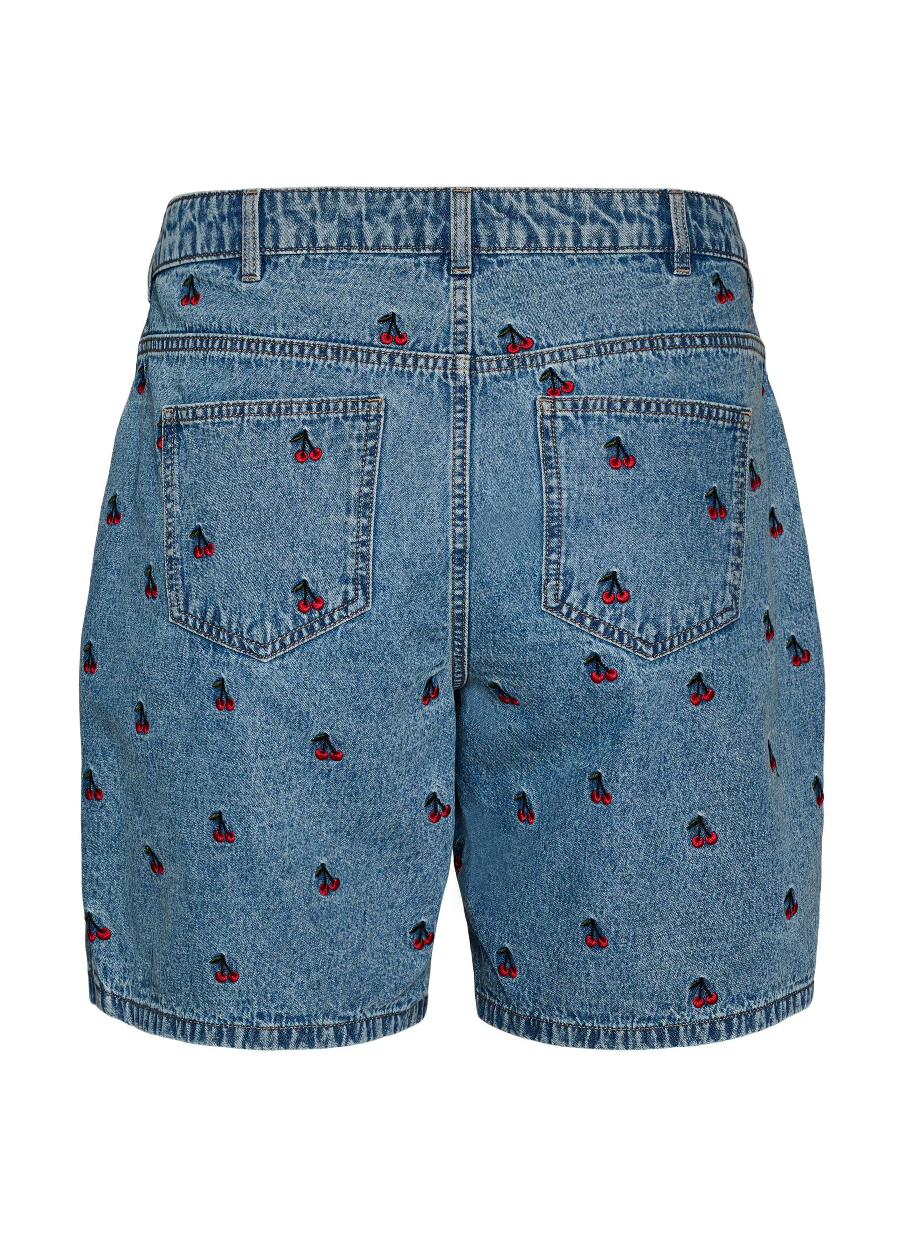 Zizzi Short en jean brod&eacute;, Bleu Clair, Packshot image number 1