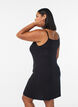 Dessous de robe en viscose uni, Noir, Model image number 2
