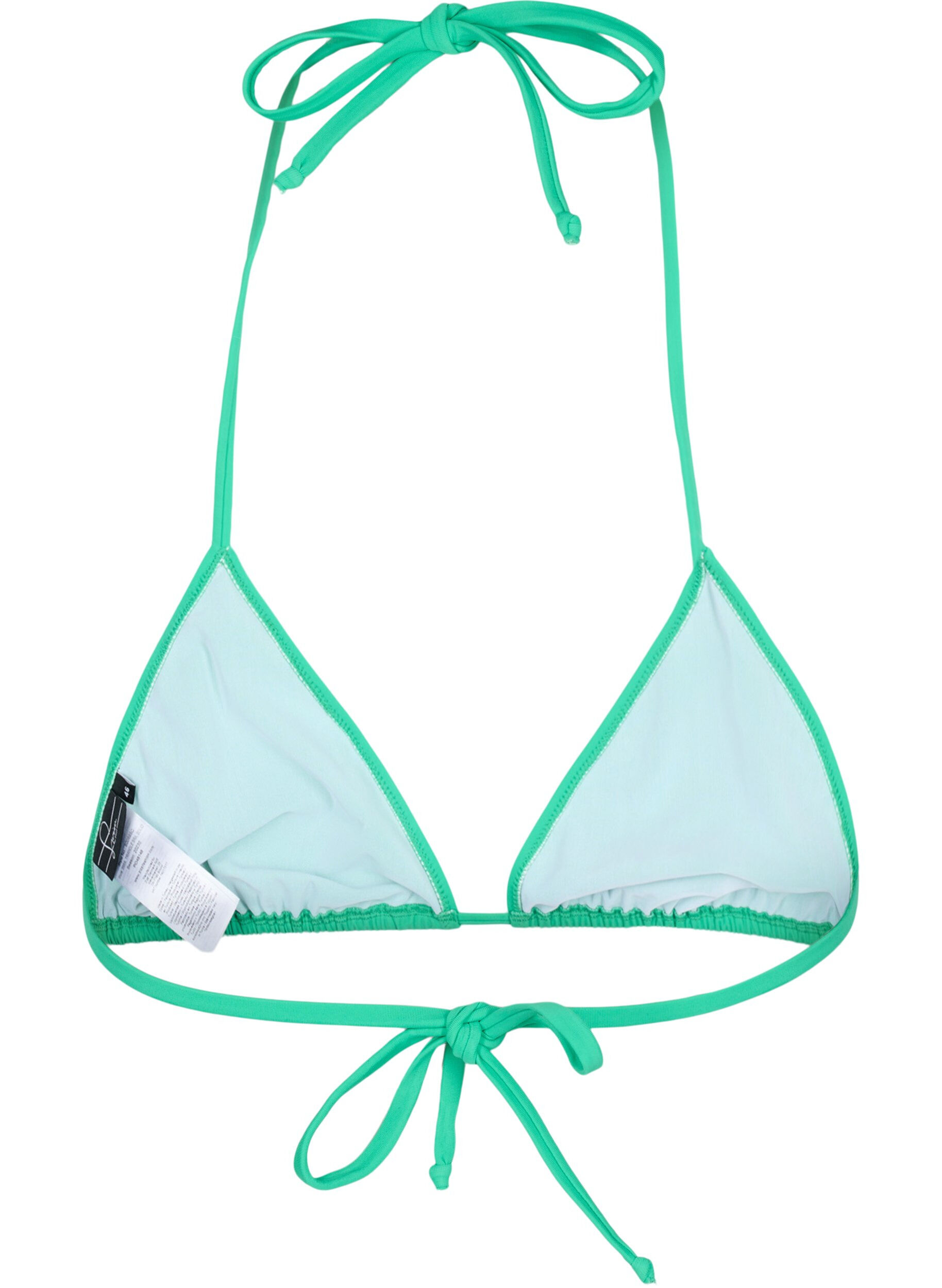 Zizzi Soutien-gorge de bikini triangle uni, Vert, Packshot image number 1