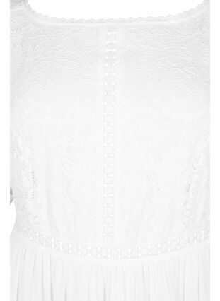 Maxi-jurk met rugdecolleté en korte mouwen, Bright White, Packshot image number 2