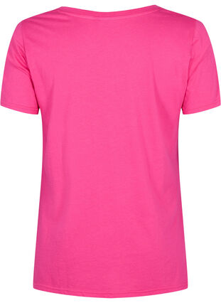 Katoenen t-shirt met korte mouwen, Shocking Pink FAITH, Packshot image number 1