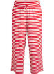 Pantalon de pyjama ray&eacute; &agrave; taille haute et coupe ample, Rouge, Packshot image number 0