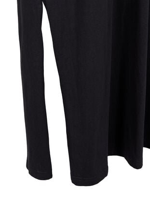 Robe midi en coton à manches courtes, Black Solid, Packshot image number 3