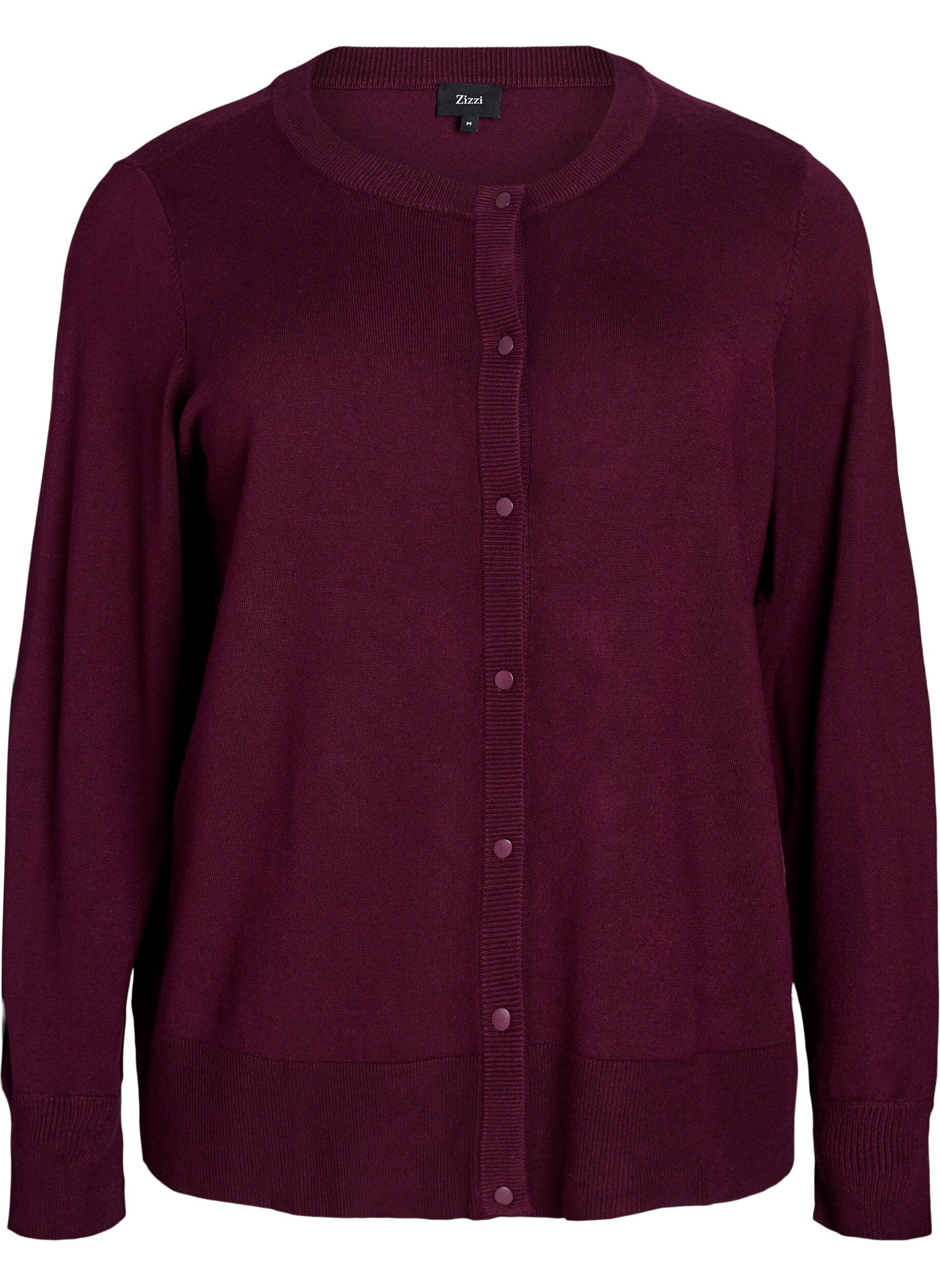 Cardigan en tricot avec col rond et boutons