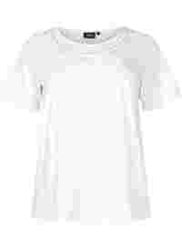 T-shirt en coton avec ruban en dentelle