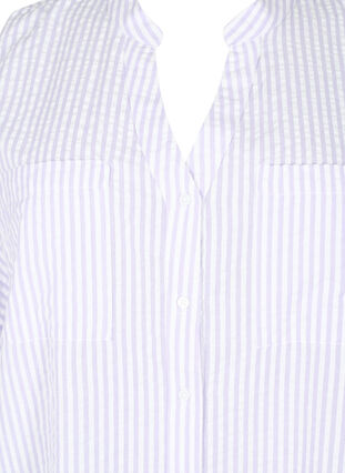 Chemise rayée avec poches de poitrine, White/LavenderStripe, Packshot image number 3