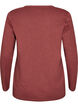 T-shirt &agrave; manches longues avec col V et boutons, Marron, Packshot image number 1