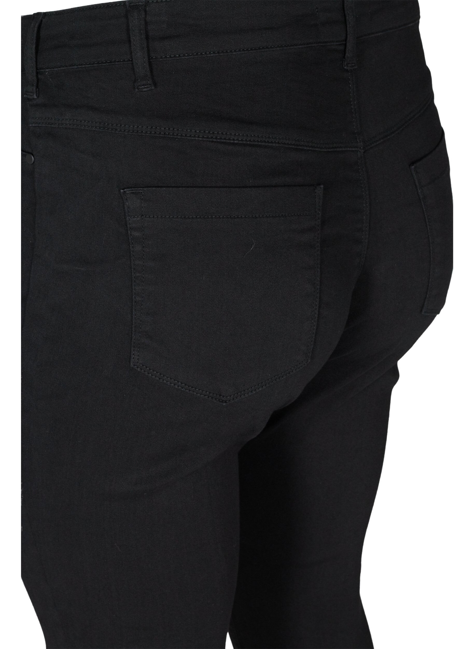 Zizzi Jegging en coton m&eacute;lang&eacute;, Black, Packshot image number 3