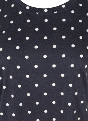 T-shirt à pois avec manches bouffantes, NS w. White Dots, Packshot image number 2