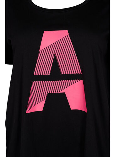 T-shirt de sport avec imprimé, Black w. Pink A, Packshot image number 2