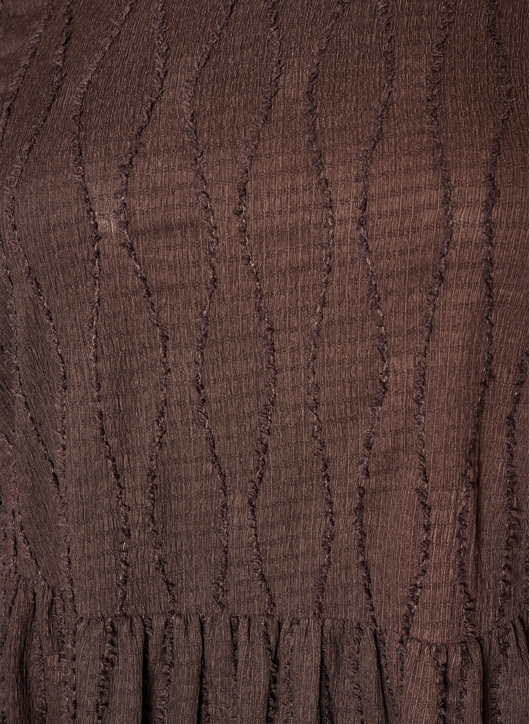 ZizziRobe courte en jersey &agrave; texture ondul&eacute;e, Marron, Packshot image number 2