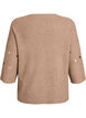 Jumper met hartjes en 3/4 mouwen, Bruin, Packshot image number 1