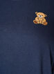 T-shirt van biologisch katoen met teddybeermotief, Blauw, Packshot image number 2