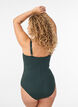 Gewatteerd badpak met draperie, Groen, Model image number 1