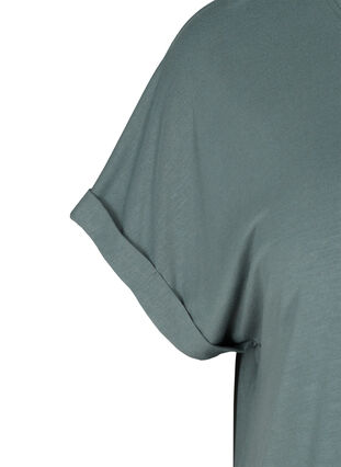 T-shirt col rond en mélange de viscose, Balsam Green, Packshot image number 2