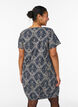 Robe en coton &agrave; manches courtes avec imprim&eacute;, Bleu, Model image number 2