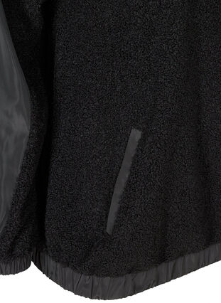 Anorak en matière peluche avec fermeture éclair, Black, Packshot image number 3