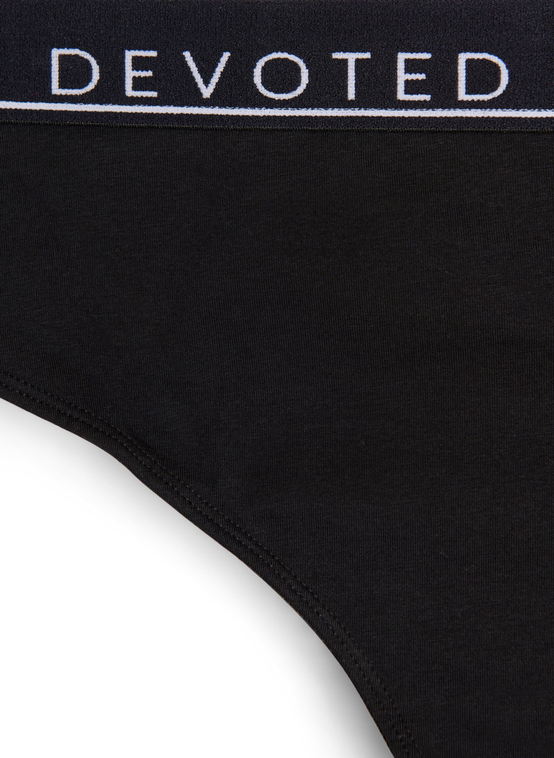 Zizzi String en coton avec taille normale, Noir, Packshot image number 2