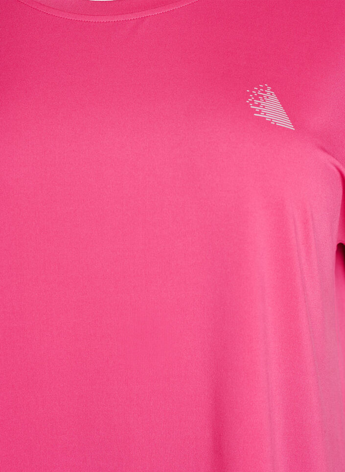 T-shirt de sport couleur unie, Rose, Packshot image number 2